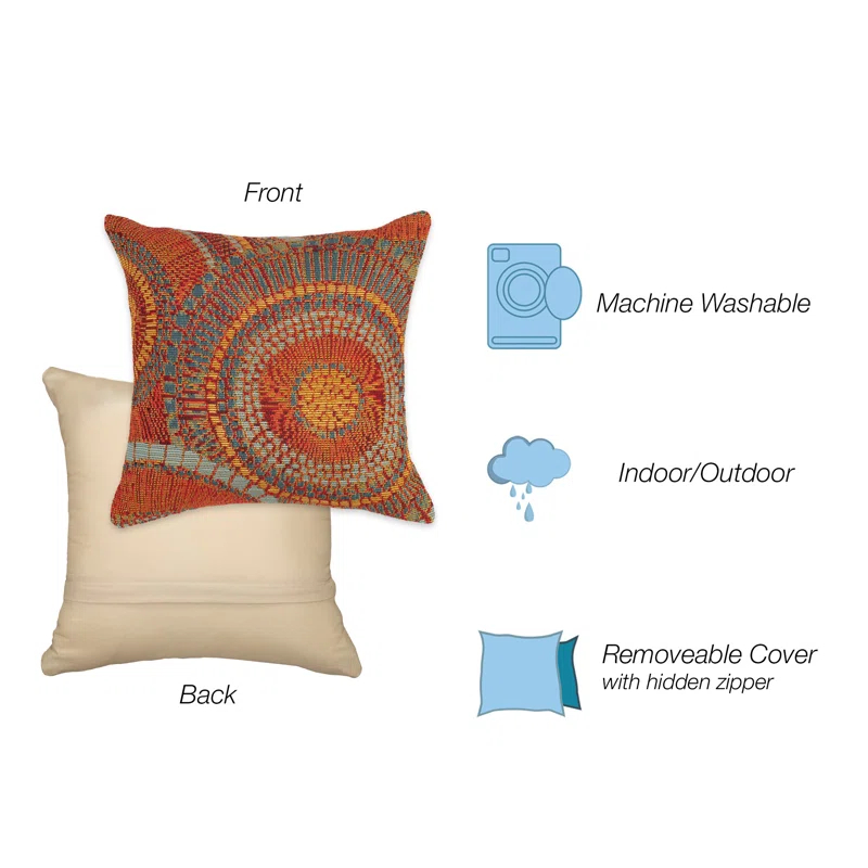 Marina Abstract Indoor/Outdoor Throw Pillow