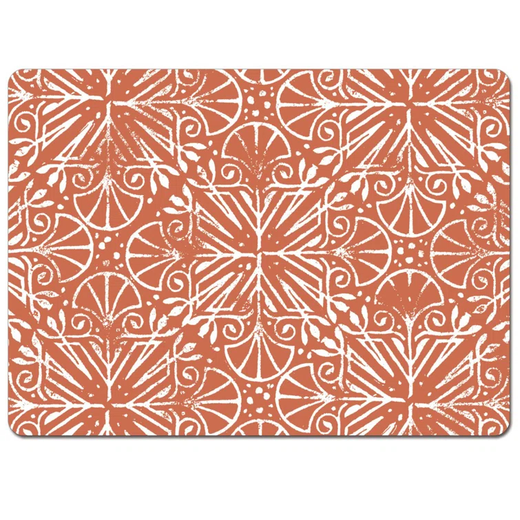 CounterArt Mohave Southwest Decorative Hardboard Placemats with Protective Cork Backing 4 Pack (Set of 4)