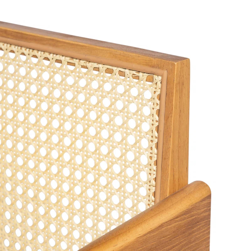 NFusion Darrell Rattan Dining Chairs With Rubber Wood Frame (Set of 2)