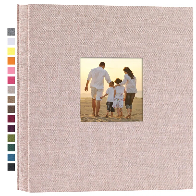 BEACHWATER POOL & SPA, LLC Linen Hardcover Photo Albu 1000 Photos Large Capacity For Family Wedding Anniversary Baby Vacation (Beige, 1000 Pockets)