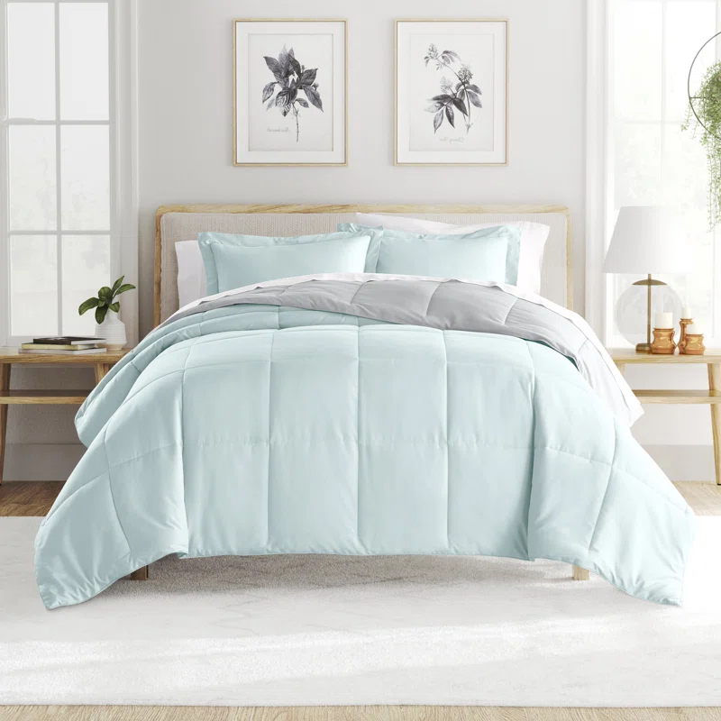 Reversible Down-Alternative Comforter Bedding Set