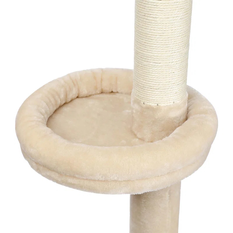 Interactive Adjustable 5-Tier Floor To Ceiling Cat Tower