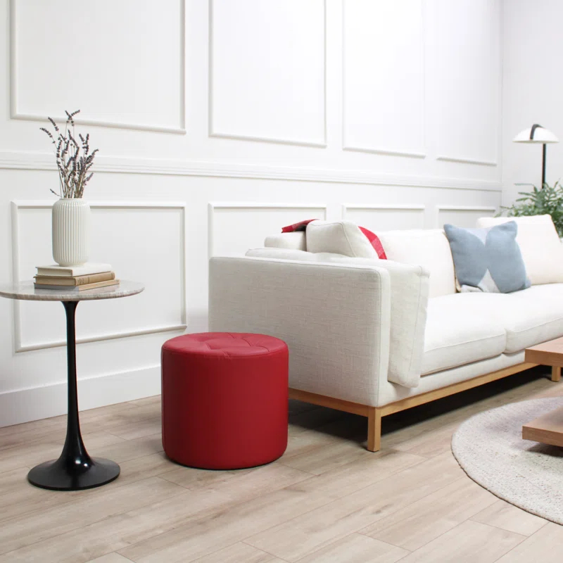 Factory Direct Partners Faux Leather Ottoman