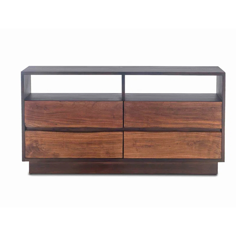 Foundry Select Woodbury Solid Wood 64'' W 4 - Drawer Dresser