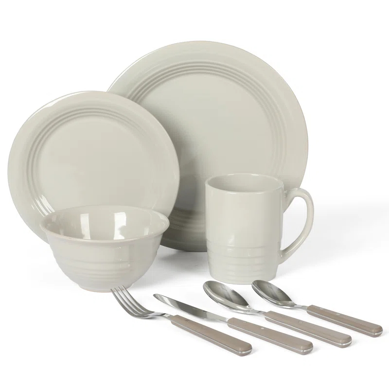 Martha Stewart Martha Stewart 32-Piece Combo Set Stoneware Dinnerware Set - Service for 4