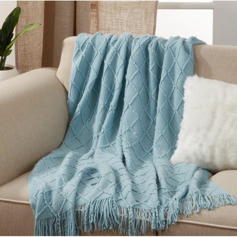 Saro Sevan Collection Hand Woven Throw Blanket