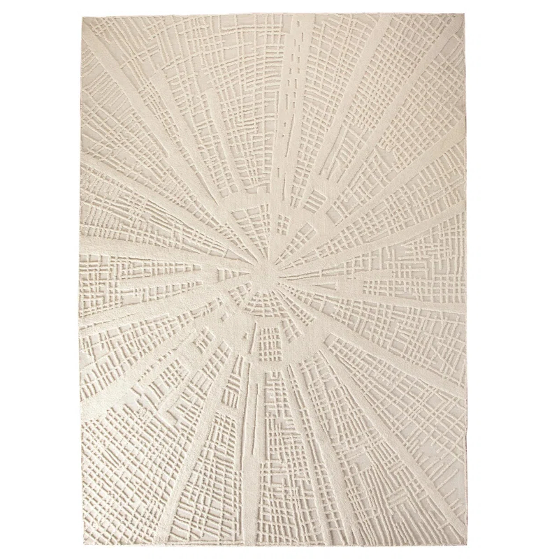 Global Views Vortex Rug-Ivory/Ivory