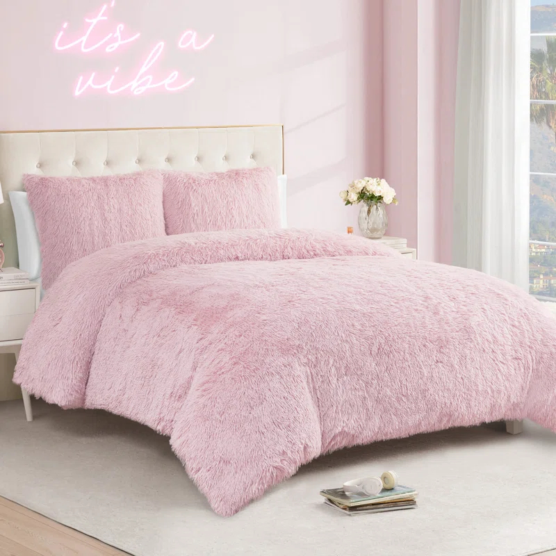 Juicy Couture Juicy Couture Shaggy Faux Fur Comforter & Shams Bedding Sets