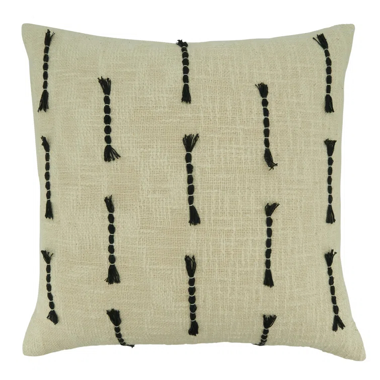 Saro Elka Collection Cotton Throw Pillow