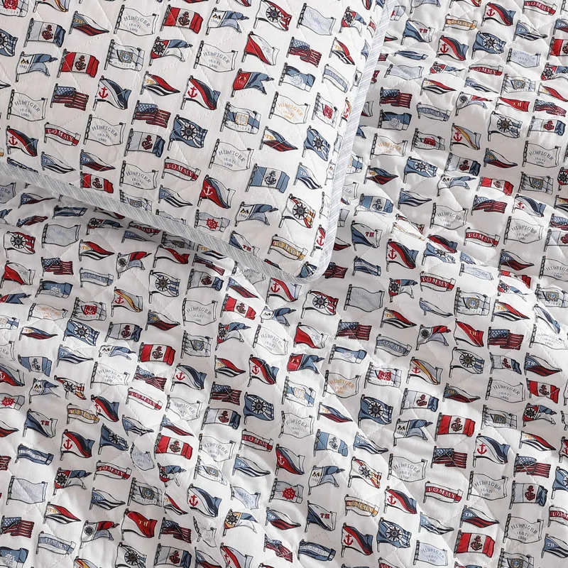 Tommy Hilfiger Tommy Hilfiger Ithaca Stripe Cotton Reversible Quilt Set