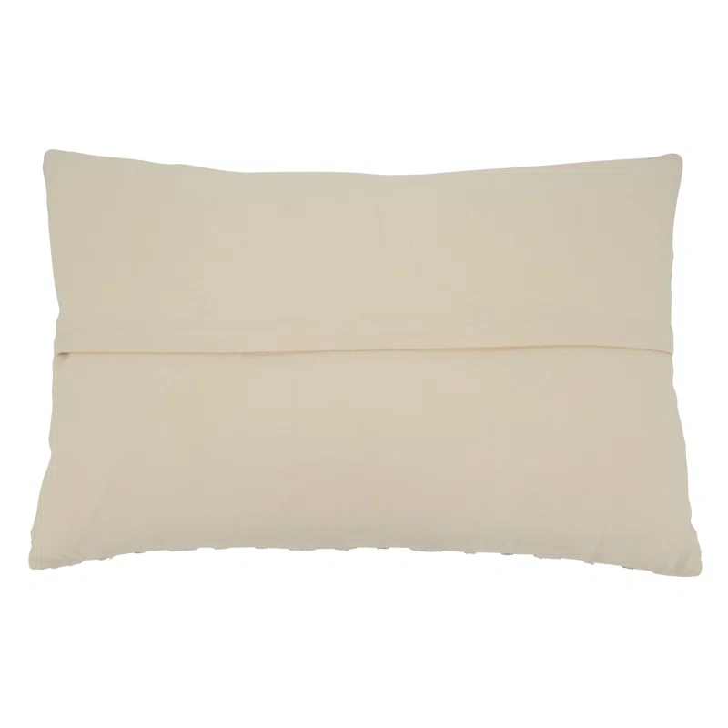 Saro Chloe Collection Appliqued Cotton Throw Pillow