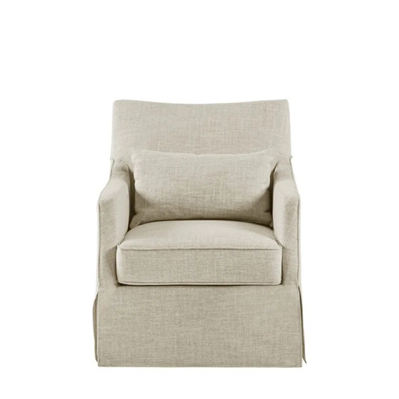 Martha Stewart London 360°Swivel Armchair with Lumbar Pillow