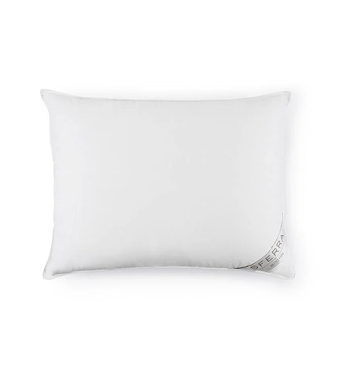 European White Goose Down Pillow with Cotton Ticking