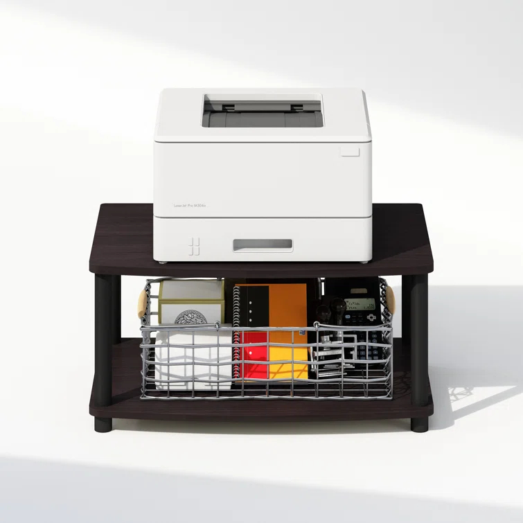 Furinno Turn-N-Tube Multipurpose Printer Stand Display & Storage Shelf, Dark Walnut & Reviews | Wayfair