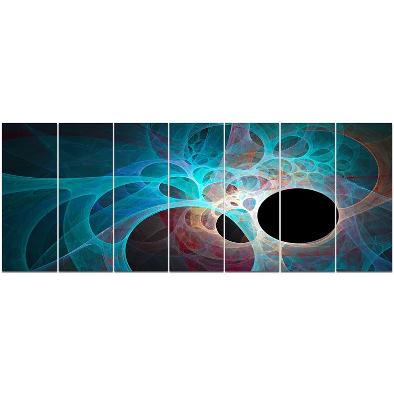 Design Art " Fractal Angel Wings In Blue "