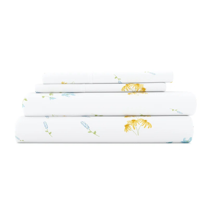 Bluebirds Pattern Microfiber Sheet Set
