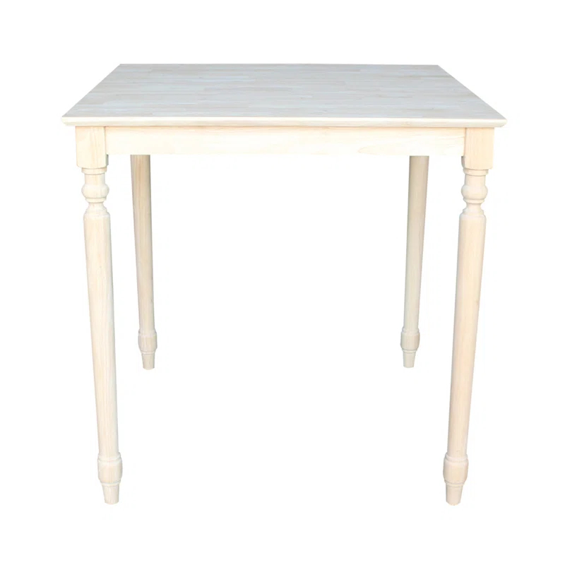 International Concepts Turned Solid Wood Top Dining Table