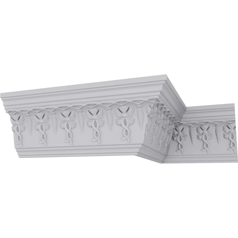 Ekena Millwork 4 1/4"H x 2 3/4"P x 5"F x 94 1/2"L Scott Crown Moulding