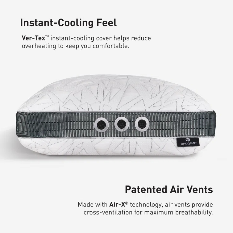 Bedgear Bedgear Storm King Performance Cooling Pillow - Medium Firm Bed Pillow for All Sleep Positions