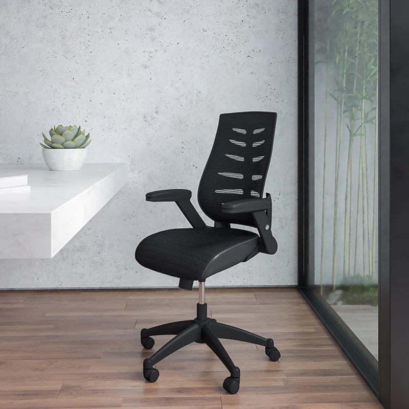 Flash Furniture High Back Designer Mesh Swivel Executive Ergonomic Chair with Flip-Up Arms
