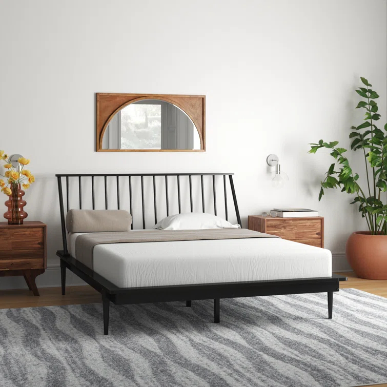 Mercury Row® Henline Solid Wood Platform Spindle Bed