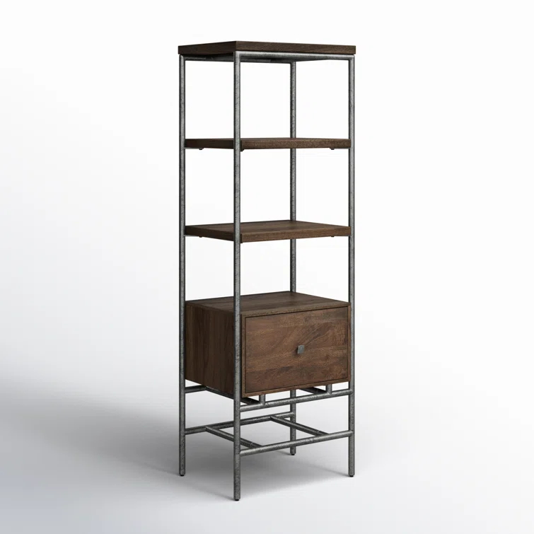 Gerti Narrow Etagere Bookcase