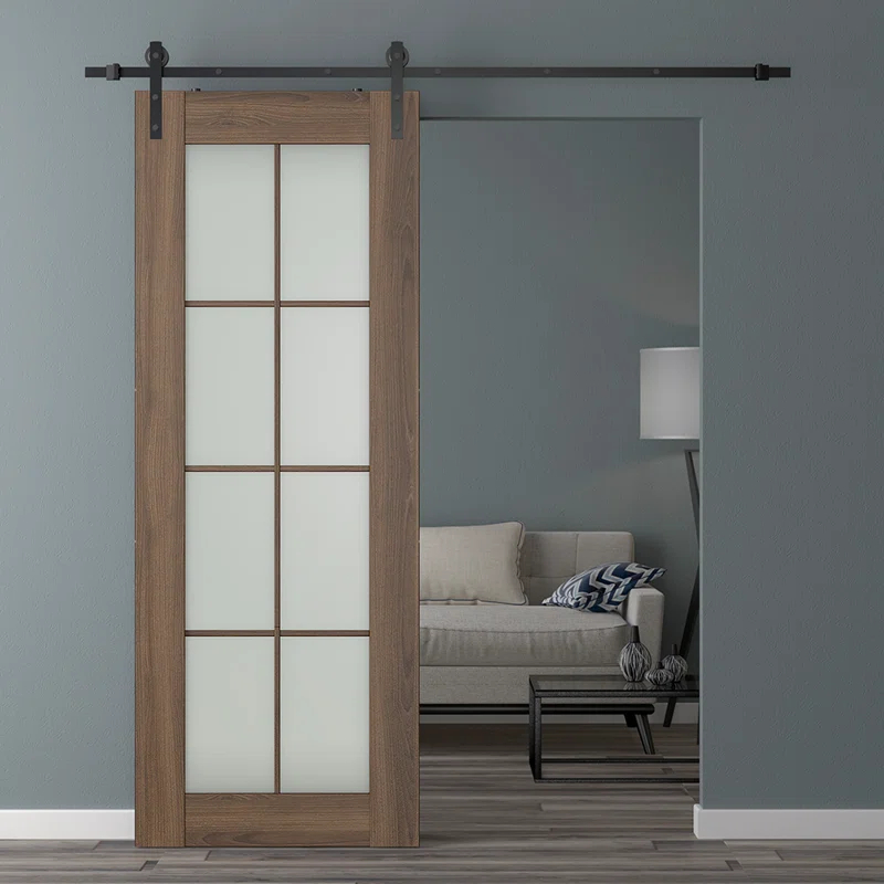 Belldinni Avon 8 Lite Solid + Manufactured Wood Paneled Barn Door