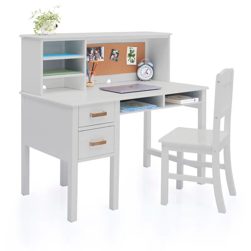 Guidecraft Taiga Writing Desk with Hutch and Chair Set