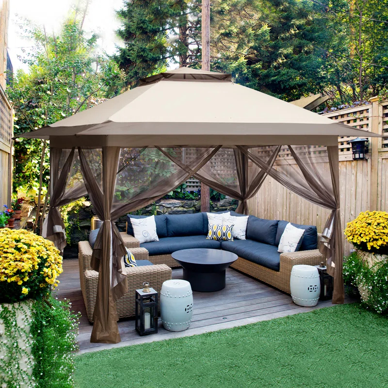 EAGLE PEAK Pop up Patio Gazebo 13 Ft. W x 13 Ft. D Metal Patio