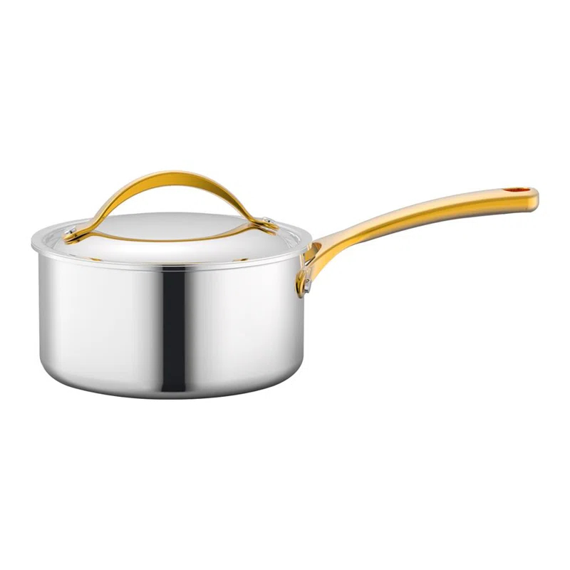 NutriChef 3 Quarts Stainless Steel Saucepan