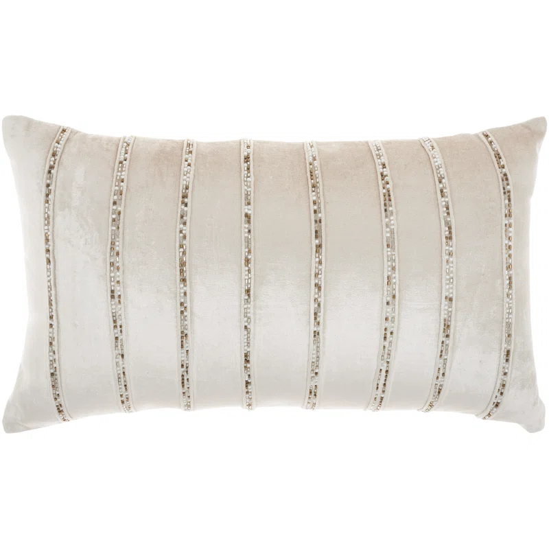 Mina Victory AZ217-012021 Sequined Cotton Blend;Viscose Throw Pillow