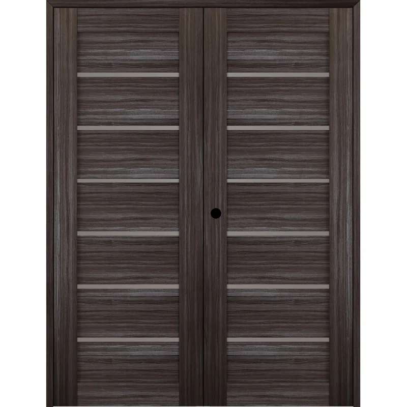 Belldinni Alba Solid Manufactured Wood and Glass Composite Paneled Prefinished French Door