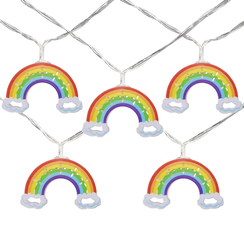 Northlight Seasonal 10 Count LED Warm White Rainbow Christmas Lights - 3.25 Ft Clear Wire