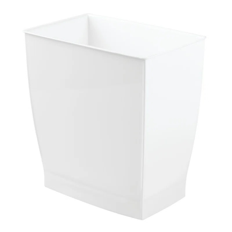 iDesign Mono BPA-Free Plastic Rectangular Waste Basket - 11.25" x 7.5" x 12", Gray