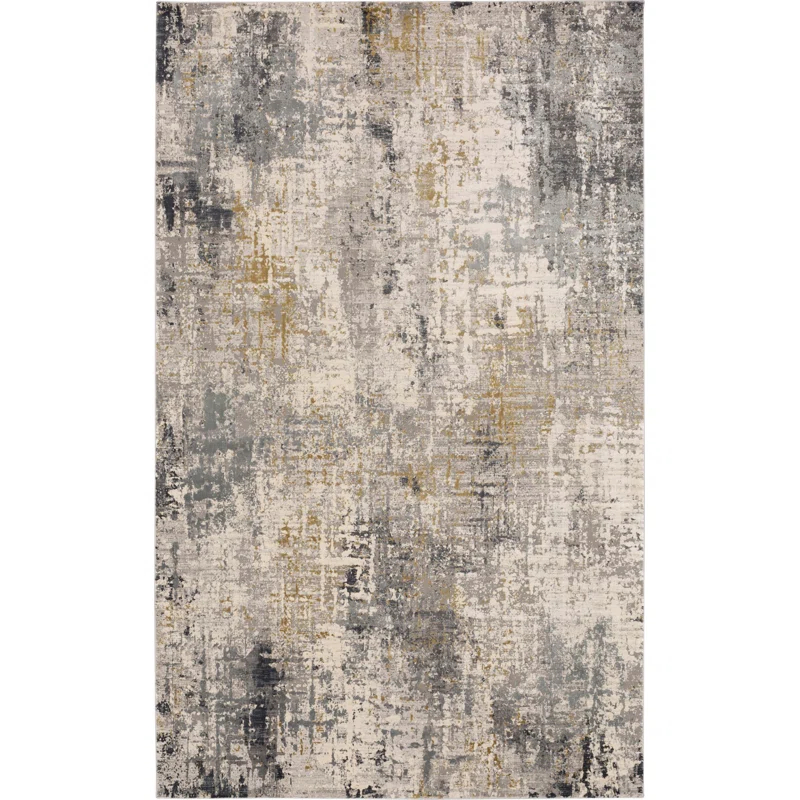 Marseille Gray/Cream Modern Abstract Area Rug