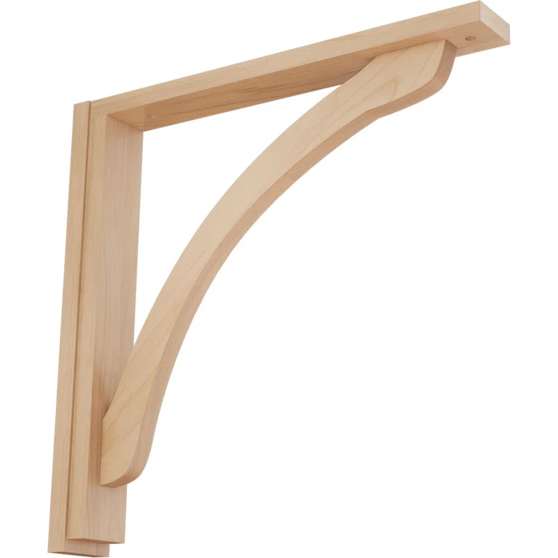 Ekena Millwork Reese H 2.5'' W D Wood Bracket / Corbel
