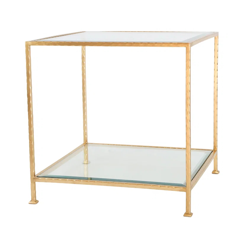 Ave Home Chloe Glass Top End Table