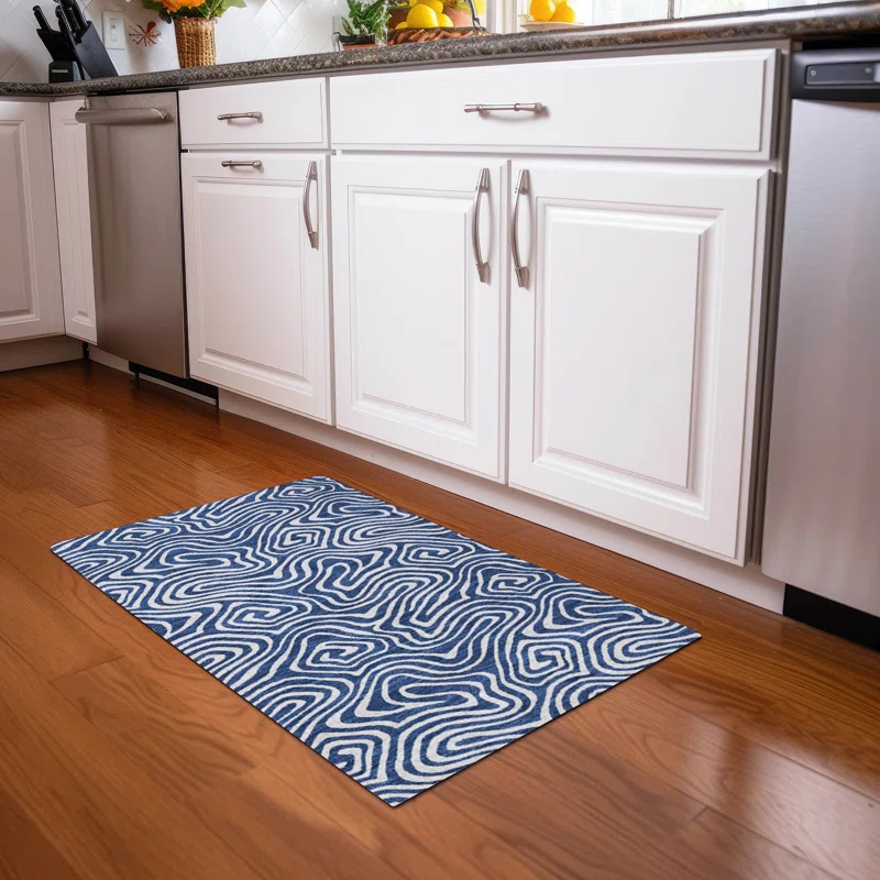 Machine Washable Indoor/Outdoor Chayden ACN1020 Gold 1'8" x 2'6" Rug