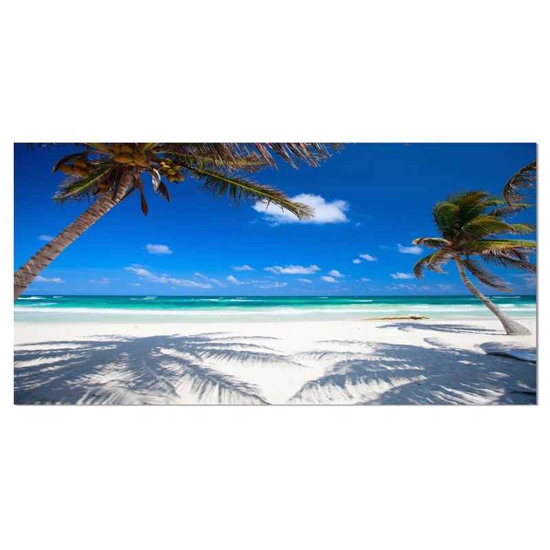 Design Art " Coconut Palms At Beach Landscape " by Designart 2 - Pieces