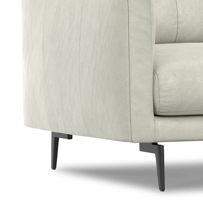 Simpli Home Stevens Leather Sofa