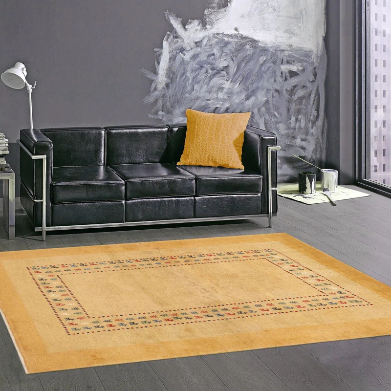 Pasargad Tribal One-of-a-Kind 3'6" X 5'5" Wool Area Rug in Beige