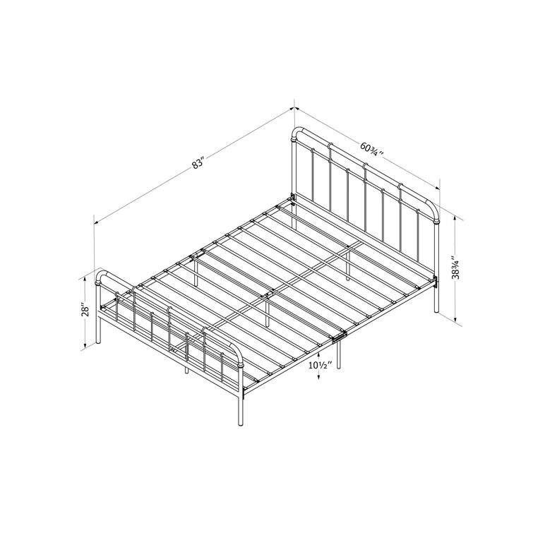 South Shore Fernley Complete Bed Pure Black