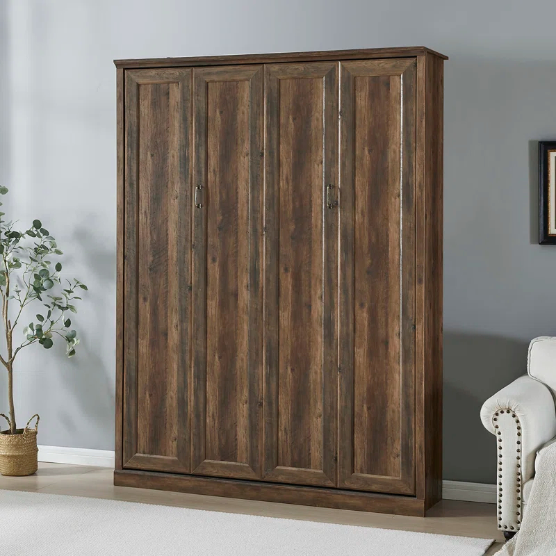 GROUPES Half Self-Close And Open Murphy Bed Cabinet Space-Saving Bed  Perfect For Guest Room, For Bed Room, Guest Room, Home Office