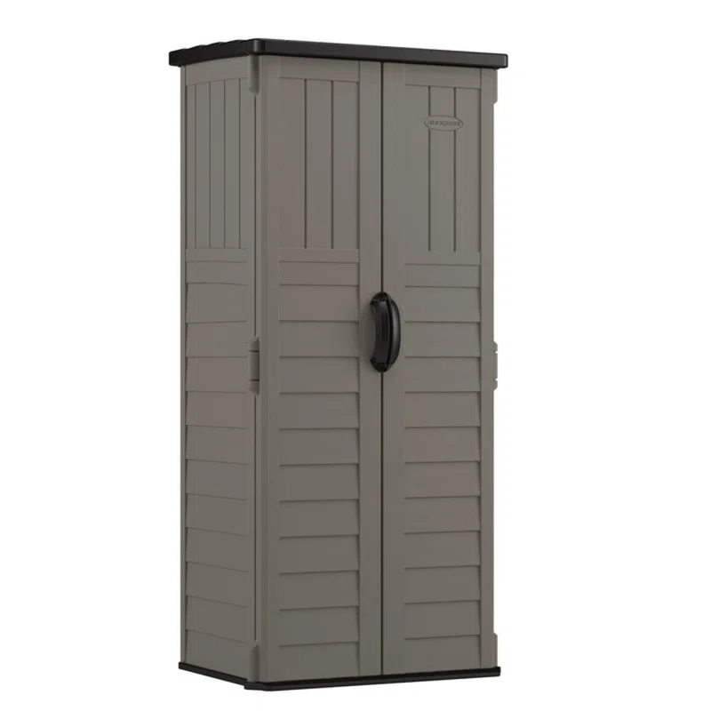 Suncast Suncast Outdoor 32.25 in. W x 24.75 in. D x 72 in. H Resin Vertical Tool Shed