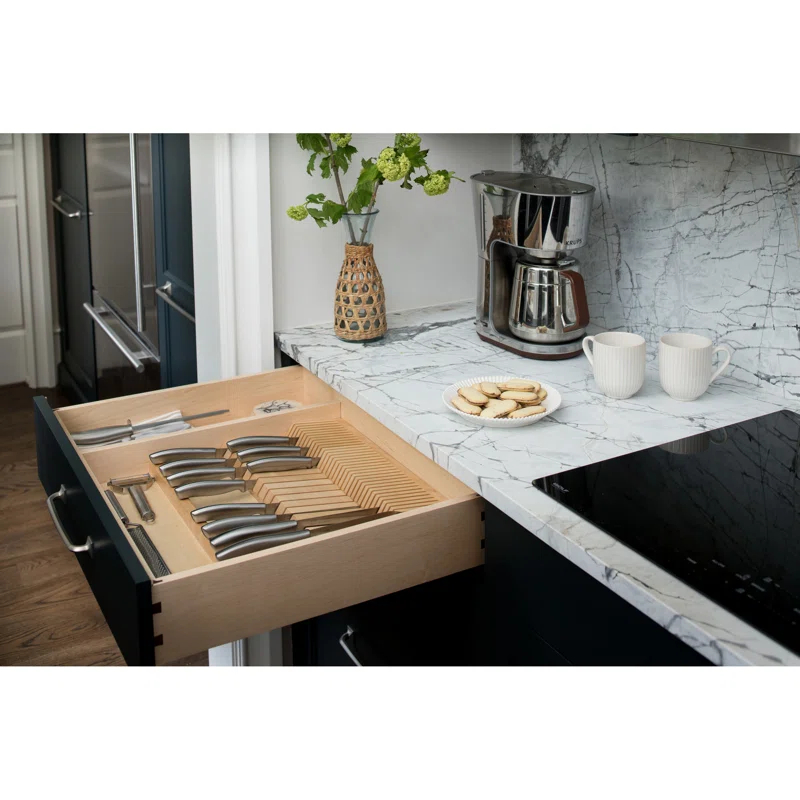 Rev-A-Shelf Rev-A-Shelf Dual Row Trimmable Knife Block Drawer Organizer Insert