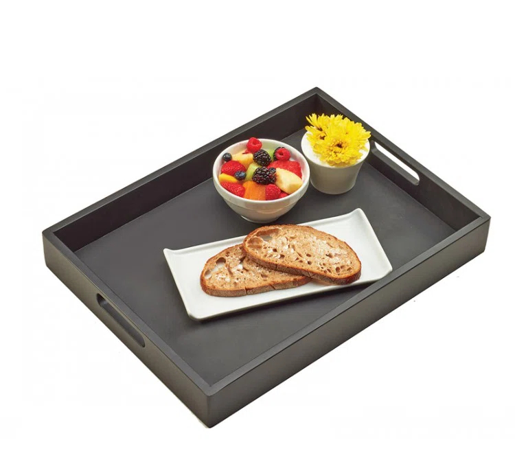 Cal-Mil Midnight Bamboo Room Service Tray - 19" x 14" x 2 1/2"