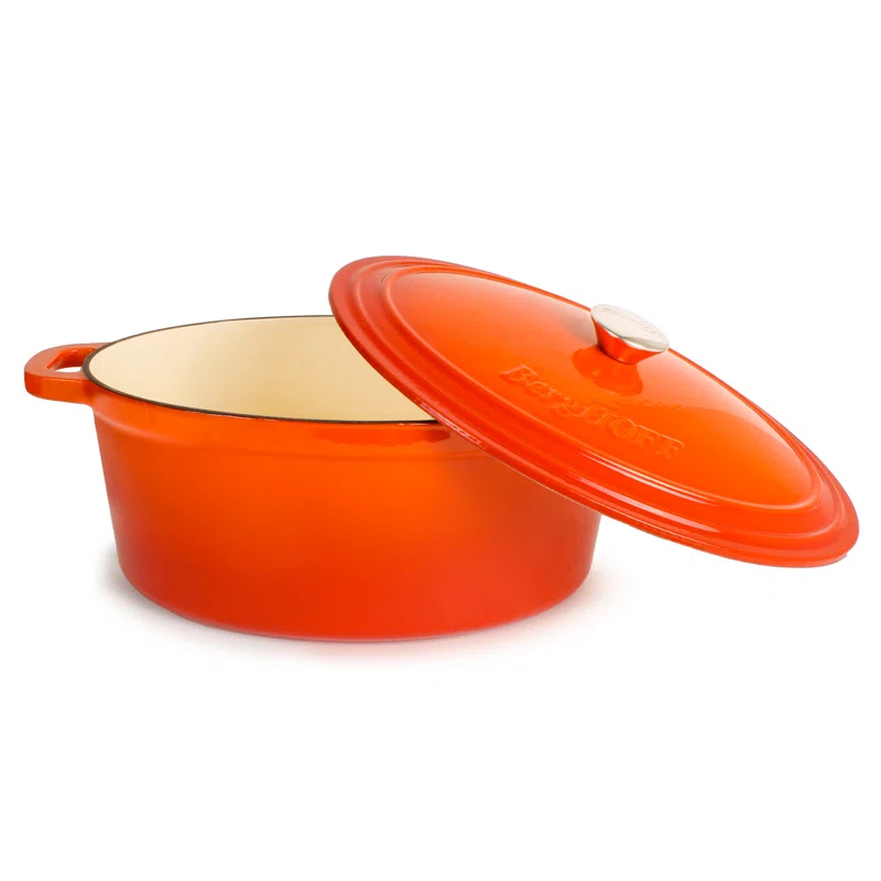 BergHOFF BergHOFF Neo 5Pc Cast Iron Set: 5Qt and 8Qt Covered Dutch Ovens and 10" Fry Pan
