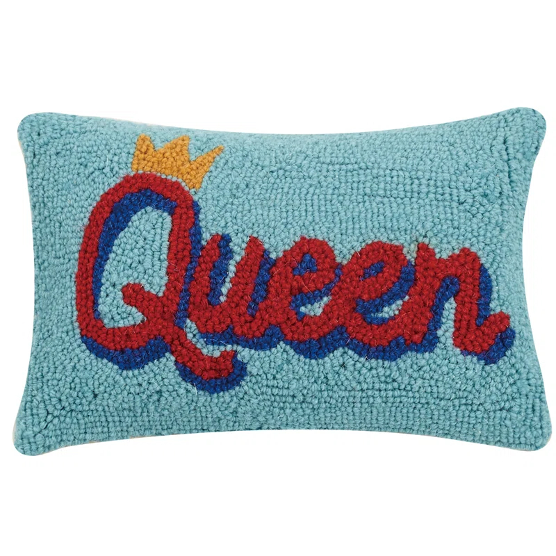 Peking Handicraft  Queen Hook Wool Lumbar Pillow | Wayfair