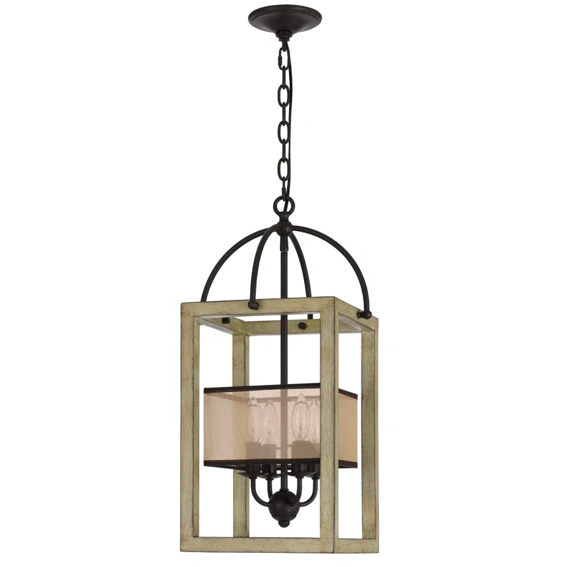 Cal Lighting 4 - Light Dimmable Lantern Square / Rectangle Chandelier