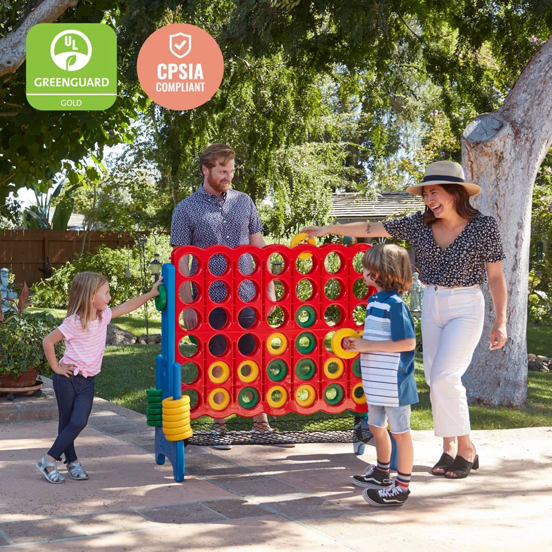 ECR4Kids ECR4Kids Jumbo 4-To-Score with Mesh Net and Carry Bag, Giant Game, Assorted